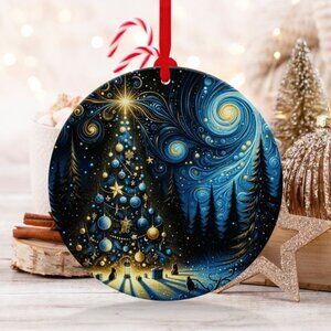Ceramic Christmas Ornament – Holiday Tree Decoration & Gift